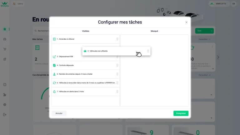 Le logiciel Winflotte 11 offre une navigation fluide pour que tous les utilisateurs puissent prendre en main et personnaliser rapidement les modules.